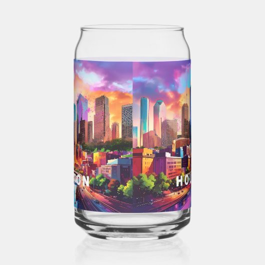 Colorful Houston Skyline Dosenglas (Links)