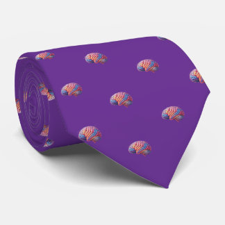 Colorful Human Brain purple Krawatte