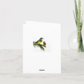 Colorful Hummingbird and butterfly Birthday Karte (Rückseite)