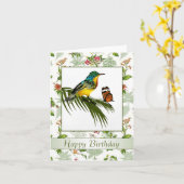 Colorful Hummingbird and butterfly Birthday Karte (Gelbe Blume)