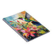 Colorful Hummingbird Modern Art Notizblock (Rechte Seite)