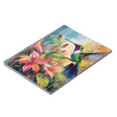 Colorful Hummingbird Modern Art Notizblock (Linke Seite)