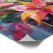 Colorful Hummingbird Modern Art Poster (Ecke)