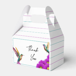 Colorful Hummingbirds Purple Daisies Wedding Geschenkschachtel