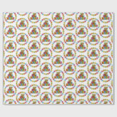 Colorful I Love 60s Music on White  Geschenkpapier (Flach)