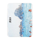 Colorful Ibiza Beach Travel Souvenir Magnet (Vertikal)
