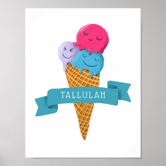Colorful Ice Cone Kinderzimmer Poster (Vorne)