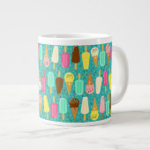Colorful Ice Cream Pattern Summer  Jumbo-Tasse (Vorderseite Rechts)