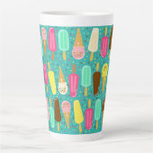 Colorful Ice Cream Pattern Summer  Milchtasse (Vorderseite)