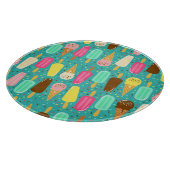 Colorful Ice Cream Pattern Summer  Schneidebrett (Ecke)