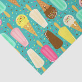 Colorful Ice Cream Pattern Summer  Seidenpapier (Detail)