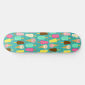 Colorful Ice Cream Pattern Summer  Skateboard (Horizontal)