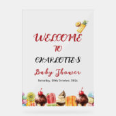 Colorful Ice Cream Sweet Baby Shower Welcome Acrylschild (Vorderseite)