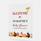 Colorful Ice Cream Sweet Baby Shower Welcome Acrylschild (Winkel)