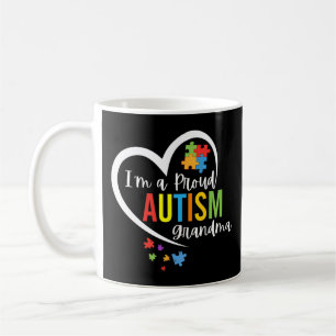 Colorful Ich bin eine stolze Oma Liebe Herz Autism Kaffeetasse