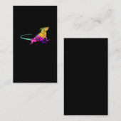 Colorful Iguana Art Zookeeping Lizard Eigentümer Visitenkarte (Vorne/Hinten)