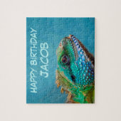 Colorful Iguana Birthday Puzzle (Vertikal)