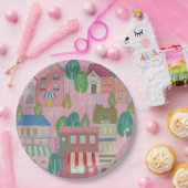 Colorful Illustrated Paper Plates Pappteller (Party)