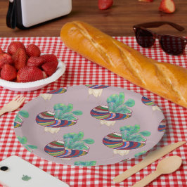 Colorful Illustrated Paper Plates Pappteller