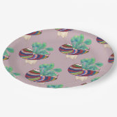 Colorful Illustrated Paper Plates Pappteller (Schrägansicht)
