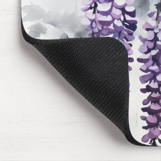 Colorful Ink Painting Wisteria Mousepad (Ecke)