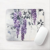 Colorful Ink Painting Wisteria Mousepad (Mit Mouse)