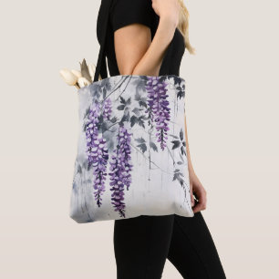 Colorful Ink Painting Wisteria Tasche