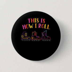 Colorful Inline Skates Roller Skate Inline Skater Button