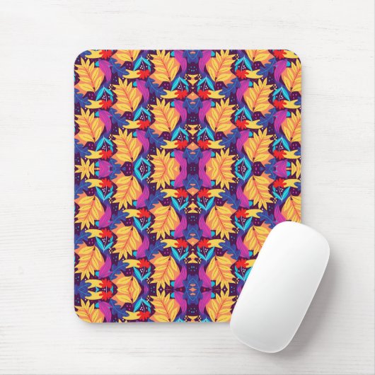 Colorful intricate geometric pattern  mousepad (Mit Mouse)