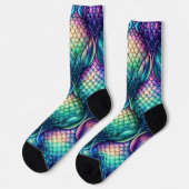 Colorful/iridescent aquatic scales socken (Linkes Detail)