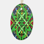 Colorful Irish Celtic Knot Keramikornament (Links)