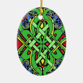 Colorful Irish Celtic Knot Keramikornament (Vorne)
