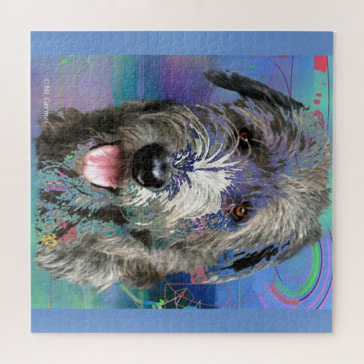 Colorful Irish Wolfhound Artwork Puzzle (Horizontal)