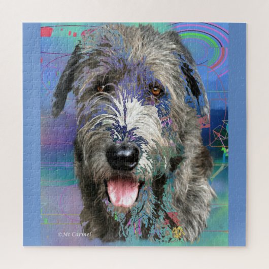 Colorful Irish Wolfhound Artwork Puzzle (Vertikal)
