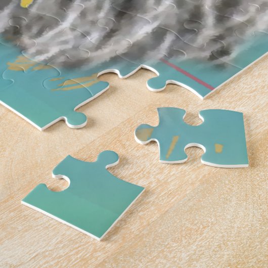 Colorful Irish Wolfhound Artwork Puzzle (Seite)