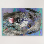 Colorful Irish Wolfhound Artwork Puzzle (Horizontal)