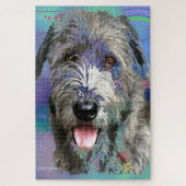 Colorful Irish Wolfhound Artwork Puzzle (Vertikal)