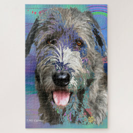 Colorful Irish Wolfhound Artwork Puzzle