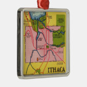 Colorful Ithaca New York Ornament Aus Metall (Rechts)