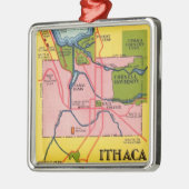 Colorful Ithaca New York Ornament Aus Metall (Links)