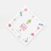 Colorful It's Cold Outside Winter Baby Shower Serviette (Ecke)