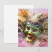 Colorful Jester Einladung (Vorne/Hinten)