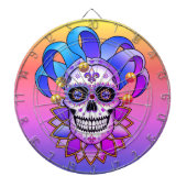 Colorful Jester Skull Dartscheibe (vorne)