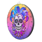 Colorful Jester Skull Dartscheibe (Vorderseite rechts)