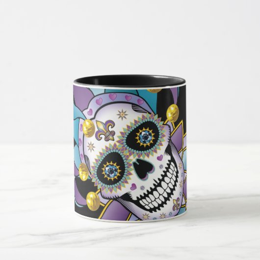 Colorful Jester Skull Tasse (Zentrum)