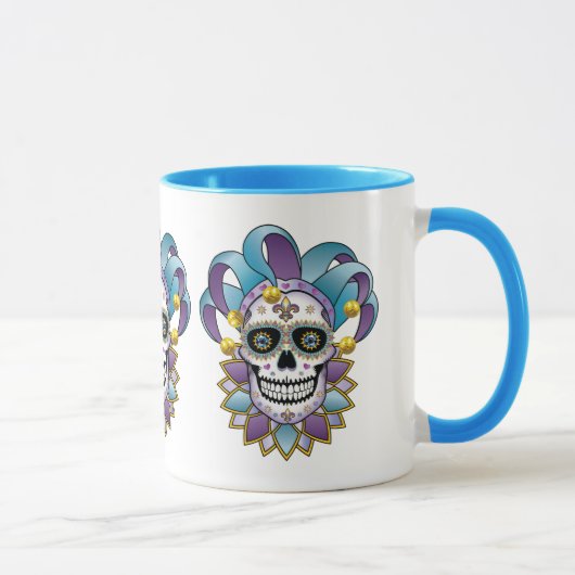 Colorful Jester Skull Tasse (Rechts)