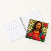 Colorful Jesus Floral Notebook. Notizblock (Innenseite)