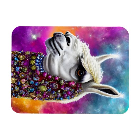 Colorful Jewele Llama Magnet (Horizontal)
