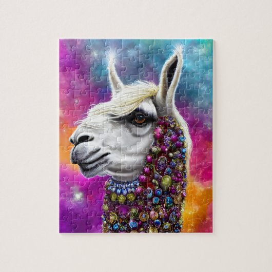 Colorful Jewele Llama Puzzle (Vertikal)