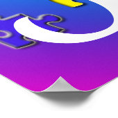 Colorful jigsaw puzzles pieces welcome guest poster (Ecke)